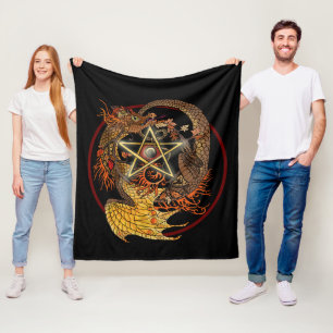 Cobertor De Velo Art Nouveau Pentágono Dragão Livre