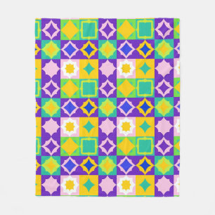 Cobertor De Velo Arte Abstrata Geométrica Colorida