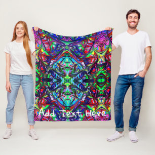 Cobertor De Velo Arte abstrato Rainbow Paint Drip