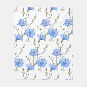 Cobertor De Velo Arte Botânica De Aquarelas Selvagens De Flores