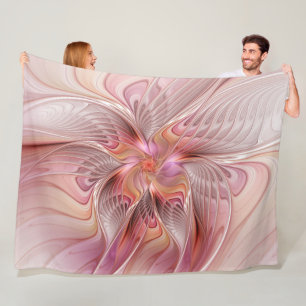 Cobertor De Velo Arte colorida do Fractal da fantasia da borboleta