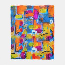 Cobertor De Velo Arte Colorida Grafite,