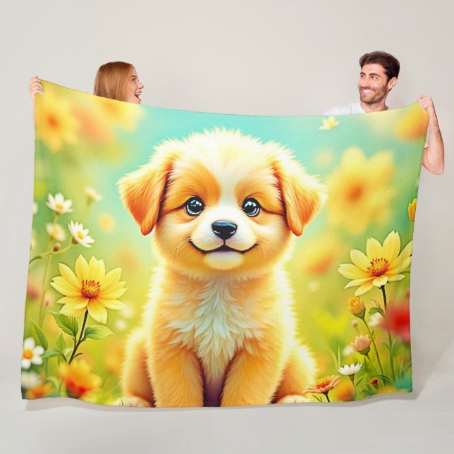 Cobertor De Velo Arte com Flor Cachorro (In Situ)