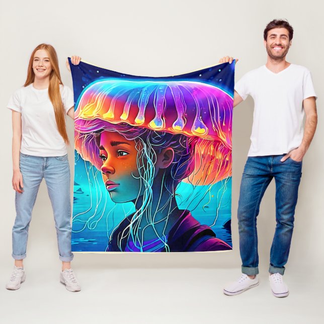 Cobertor De Velo Arte da Menina Água-Viva (In Situ)