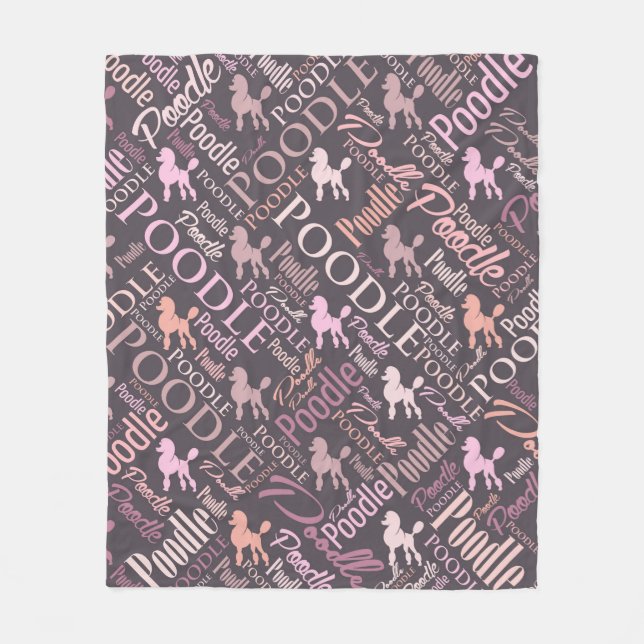 Cobertor De Velo Arte da palavra da caniche (Frente)