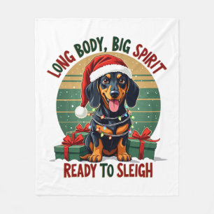 Cobertor De Velo Arte Dachshund Corpo Longo e Espírito Grande