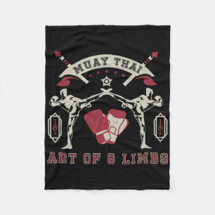 Cobertor De Velo Arte De 8 Membros Muay Thai