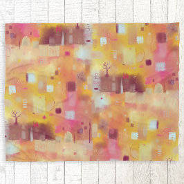 Cobertor De Velo Arte de Aquarela Abstrato Moderna