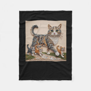 Cobertor De Velo Arte De Arranjar Rochas Na Forma De Um Gato S