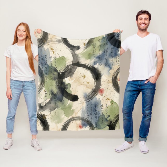 Cobertor De Velo Arte de Caligrafia Japonesa Vintage (3) (In Situ)