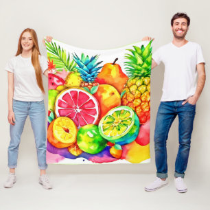 Cobertor De Velo Arte de Cartografia de Frutas Tropicais