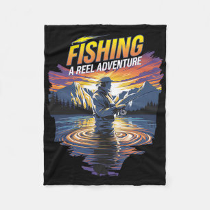 Cobertor De Velo Arte de Citação de Pesca Divertida Perfeita Para P