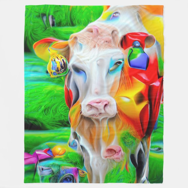 Cobertor De Velo Arte de Fazenda Surreal (Frente)