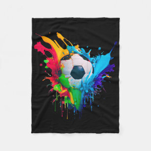 Cobertor De Velo Arte de Futebol Colorido Legal Salpico de Amor Fut