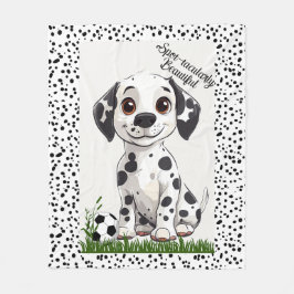 Cobertor De Velo Arte de Futebol de Cachorrinho Dalmatiano Adorável