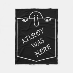 Cobertor De Velo Arte de Grafite Kilroy Estava Aqui Com Bolsos 