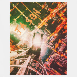 Cobertor De Velo Arte de Grafite Parkour Personalizada