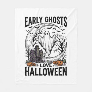 Cobertor De Velo Arte de gravura de fantasma de Halloween vintage a