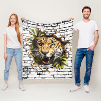 Arte de Leopardo 3D de Parede Quebrada – Safari Re