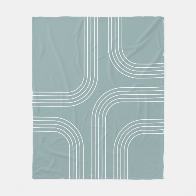 Cobertor De Velo arte de linha do estilo do Meio século abstrato (Frente)