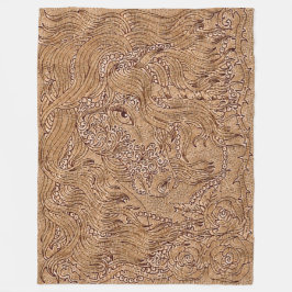 Cobertor De Velo Arte de madeira bordada do Unicórnio