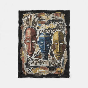 Cobertor De Velo Arte de Máscara Tril Afro-Americana Legal História