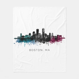Cobertor De Velo Arte de Massachusetts Paisagem Urbana de Boston