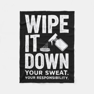 Cobertor De Velo Arte de Motivação de Fitness Limpe Tudo
