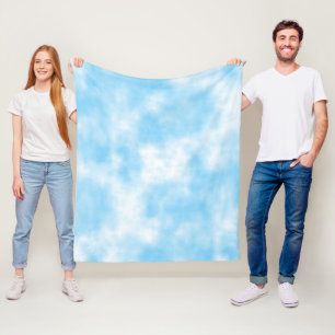 Cobertor De Velo Arte de Nuvem e Céu Azul Personalizado