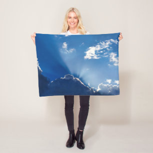 Cobertor De Velo Arte de Parede Raios de Sol Céu Azul Minimalista N