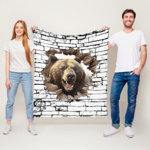 Cobertor De Velo Arte de Quebra de Parede 3D - Safari Realista