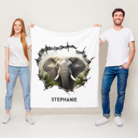 Arte de Quebra de Parede de Elefantes 3D - Safari