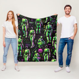 Cobertor De Velo Arte de Robô Humanoide Futurista | Android de Ficç