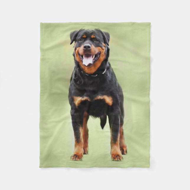 Cobertor De Velo Arte de Rottweiler - de Metzgerhund Digital (Frente)