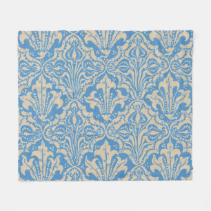 Cobertor De Velo Arte de Semente e Flor Azul Vintage de Walter Cran