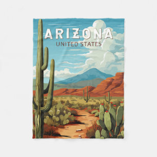 Cobertor De Velo Arte de Viagem Vintage do Arizona