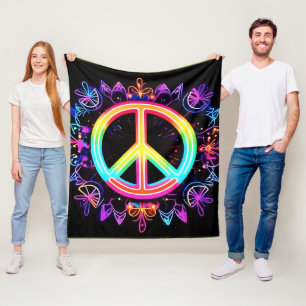 Cobertor De Velo Arte do Símbolo de Paz Arco-Íris