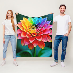 Cobertor De Velo Arte do Sonho Petal do Arco-Íris Vibrante