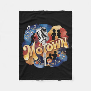 Cobertor De Velo Arte em Aquarela de Música Motown Groovy Vintage