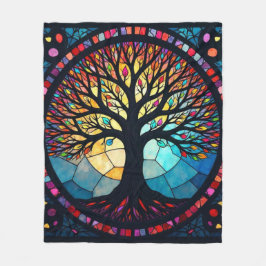 Cobertor De Velo Arte em Vidro Colorido, Árvore da Vida em Vidro Co