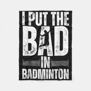 Cobertor De Velo Arte Engraçada de Badminton Para Homens Mulheres E