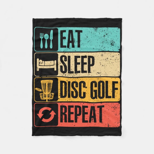 Cobertor De Velo Arte engraçada de golfe de disco para homens e mul (Frente)