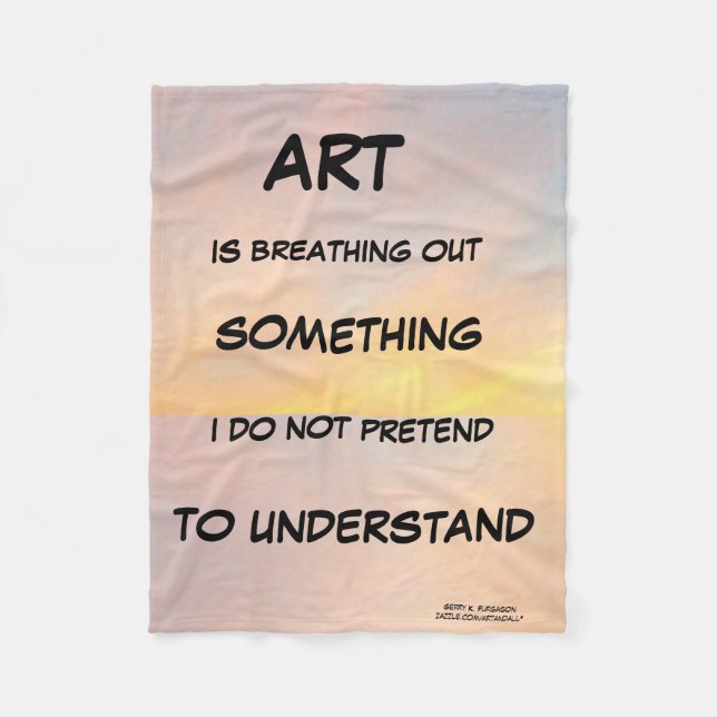 COBERTOR DE VELO ARTE ESTÁ RESPIRANDO ALGO (Frente)