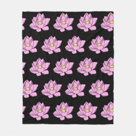 Cobertor De Velo Arte Flor do Lotus Rosa