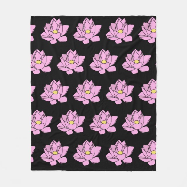 Cobertor De Velo Arte Flor do Lotus Rosa (Frente)