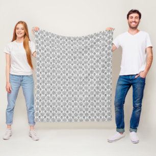 Cobertor De Velo Arte Floral Chrysanthemum de Linha Negra