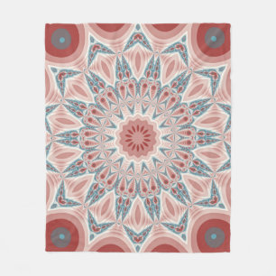 Cobertor De Velo Arte Fractal do Caleidoscópio Moderno em greve