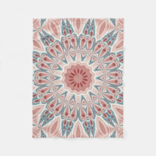 Cobertor De Velo Arte Fractal do Caleidoscópio Moderno em greve