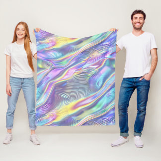 Cobertor De Velo Arte Holográfica Design Futurística e Shimmering