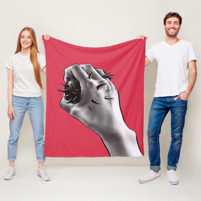 Cobertor De Velo Arte Horror Esfaqueada Punho Gótico (In Situ)